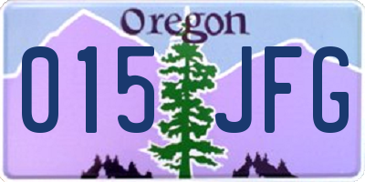 OR license plate 015JFG