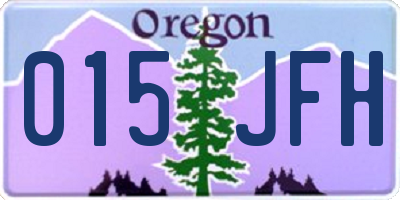 OR license plate 015JFH