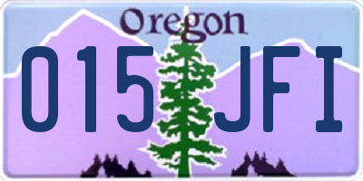 OR license plate 015JFI