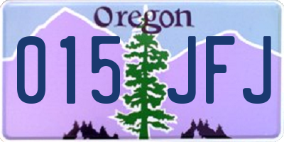 OR license plate 015JFJ