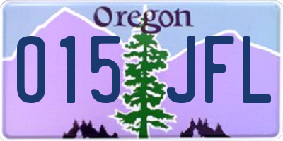 OR license plate 015JFL