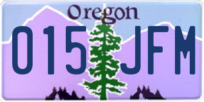 OR license plate 015JFM