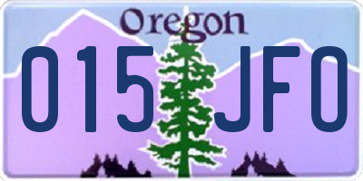 OR license plate 015JFO