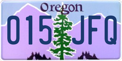 OR license plate 015JFQ