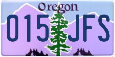 OR license plate 015JFS