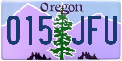 OR license plate 015JFU