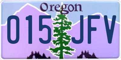 OR license plate 015JFV