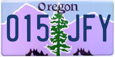 OR license plate 015JFY