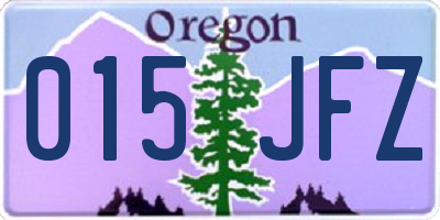 OR license plate 015JFZ