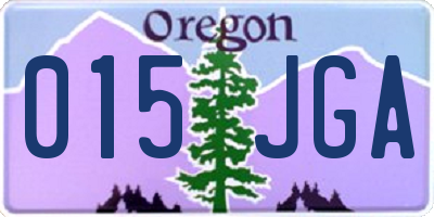 OR license plate 015JGA