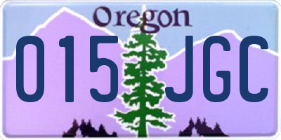 OR license plate 015JGC