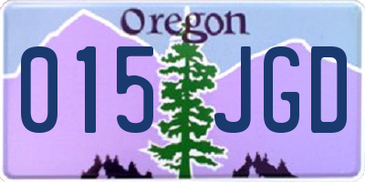OR license plate 015JGD