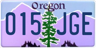 OR license plate 015JGE