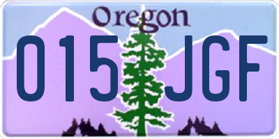 OR license plate 015JGF