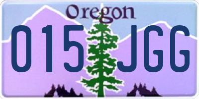 OR license plate 015JGG