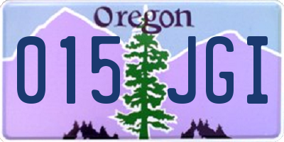 OR license plate 015JGI