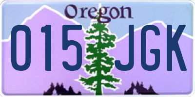 OR license plate 015JGK
