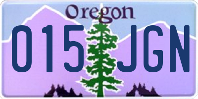 OR license plate 015JGN