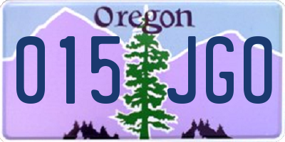 OR license plate 015JGO