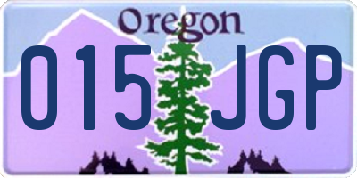 OR license plate 015JGP