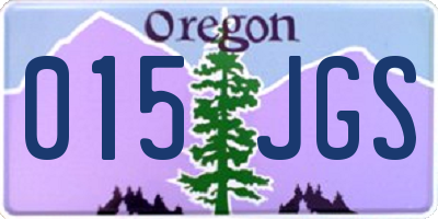 OR license plate 015JGS