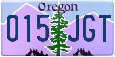 OR license plate 015JGT