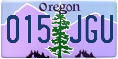 OR license plate 015JGU
