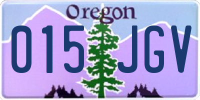 OR license plate 015JGV