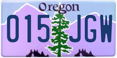 OR license plate 015JGW