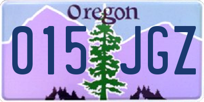 OR license plate 015JGZ