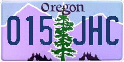 OR license plate 015JHC
