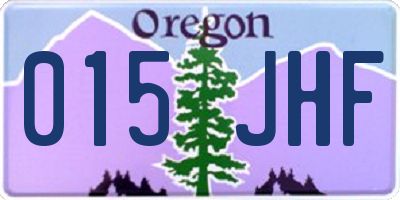 OR license plate 015JHF