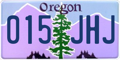 OR license plate 015JHJ