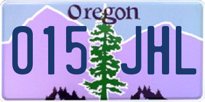 OR license plate 015JHL