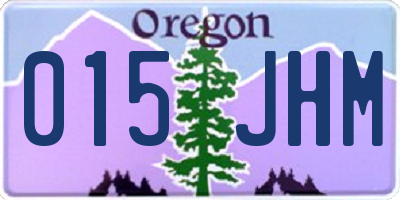 OR license plate 015JHM