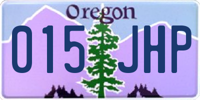 OR license plate 015JHP