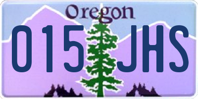 OR license plate 015JHS