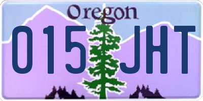 OR license plate 015JHT