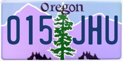 OR license plate 015JHU