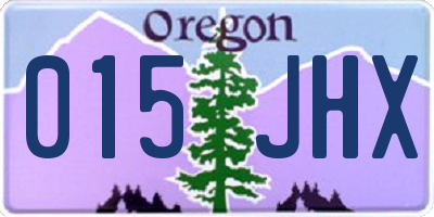 OR license plate 015JHX