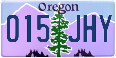 OR license plate 015JHY