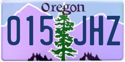 OR license plate 015JHZ
