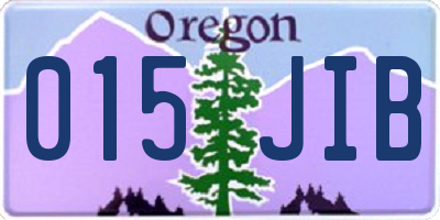 OR license plate 015JIB