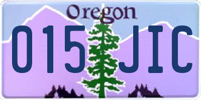 OR license plate 015JIC