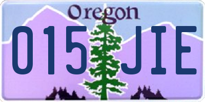 OR license plate 015JIE