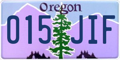 OR license plate 015JIF