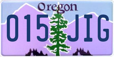 OR license plate 015JIG