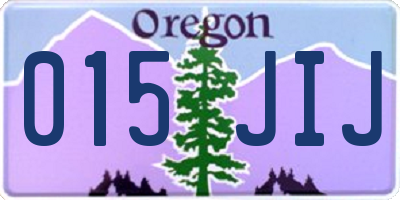 OR license plate 015JIJ