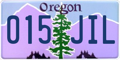 OR license plate 015JIL
