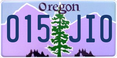OR license plate 015JIO